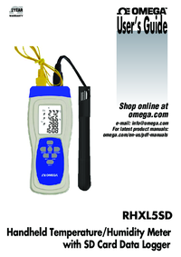 Thumbnail of document Manual - RHXL5SD Handheld Temperature/Humidity Meter w/SD Card Data Logger